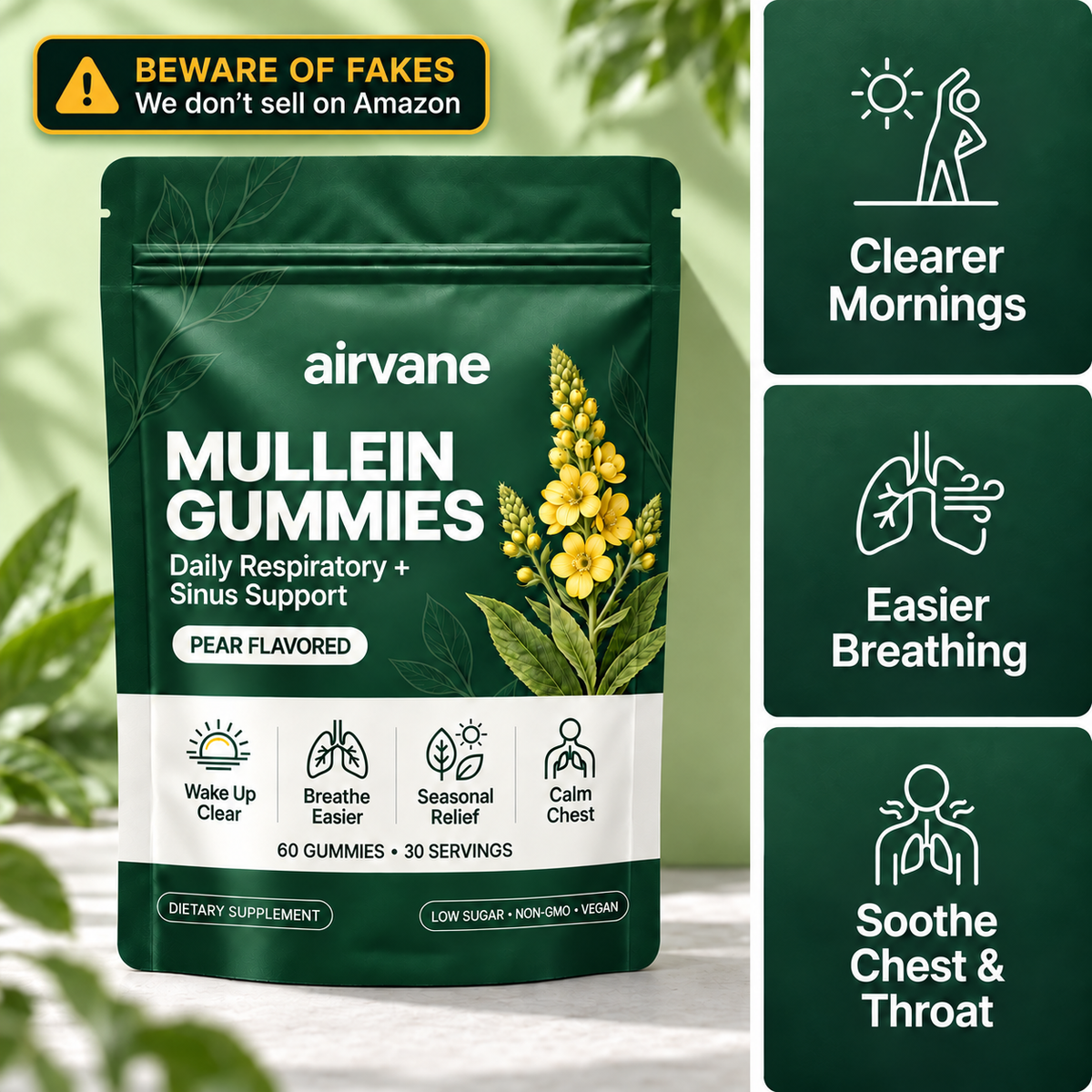 AIRVANE ClearLung™ Mullein Gummies